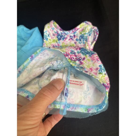 American Girl Truly Me MEET OUTFIT Blue Floral Dress Jacket Shoes NO DOLL - Picture 7 of 9